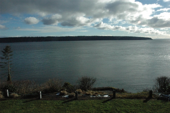 Ocean view of Discovery Passage in Campbell River, BC